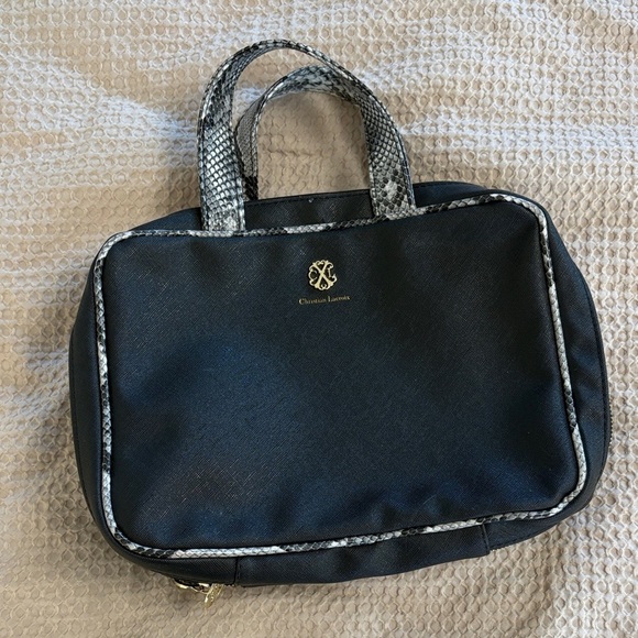 Christian Lacroix Handbags - Christian Lacroix Black White Travel Toiletries Case Makeup Bag